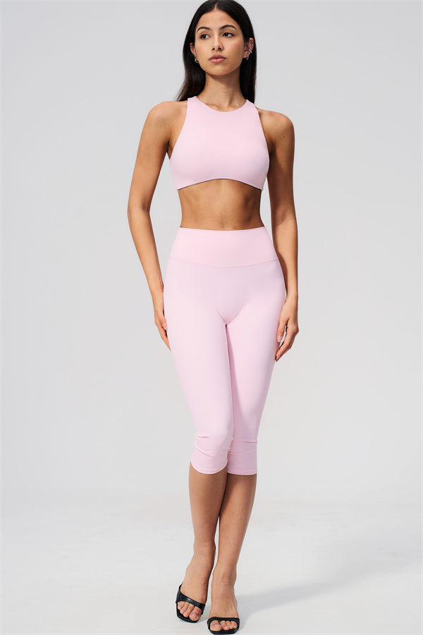 Ensemble 2 pièces Twirl : brassière de sport dos nu et legging corsaire