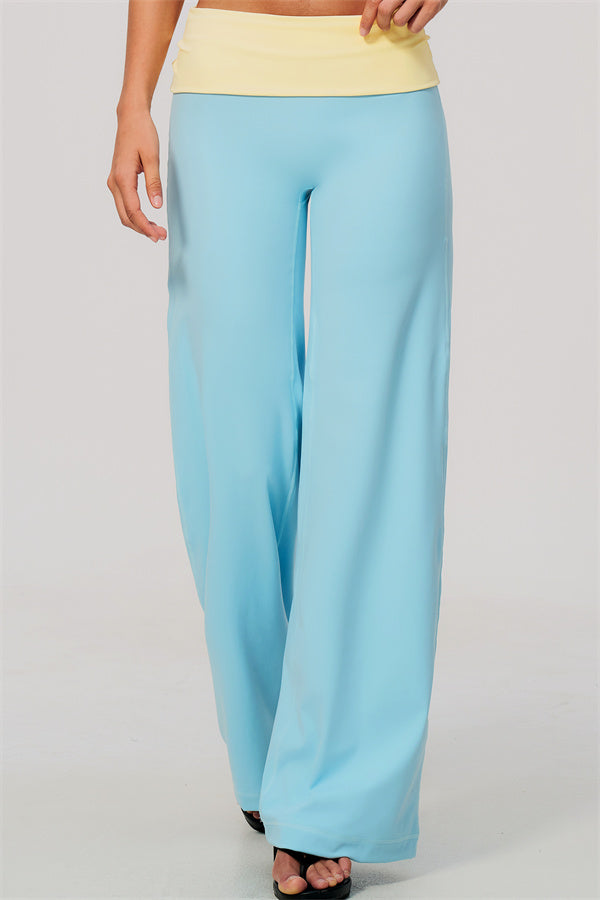 Conjunto de 2 piezas Cascade: camiseta de manga larga y pantalones de pierna recta con bloques de color