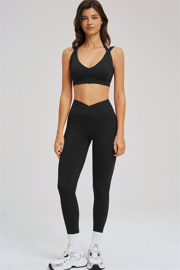 Ensemble 2 pièces Sizzle : brassière de sport et leggings