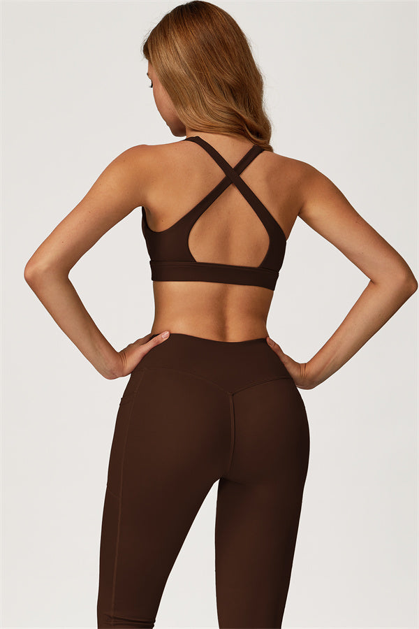 Conjunto de 2 piezas Glacier: sujetador deportivo y leggings