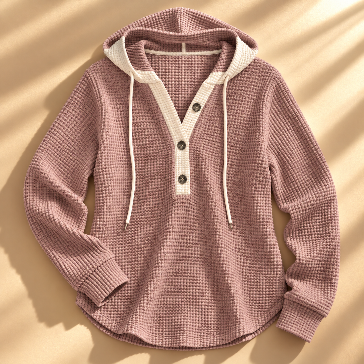 Jesse Bell Camiseta Henley de Tejido Waffle