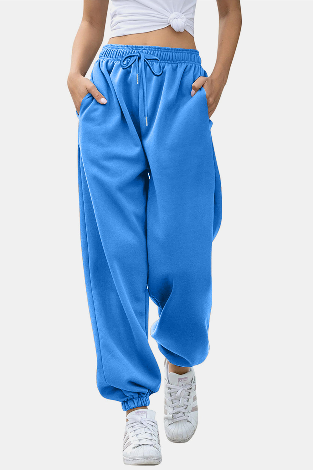 Pantalones jogger con cintura elástica y bolsillos