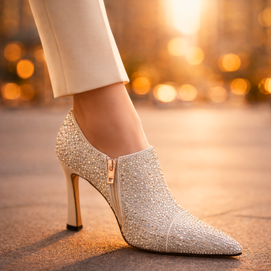 Tacones kitten con pedrería Seraphina