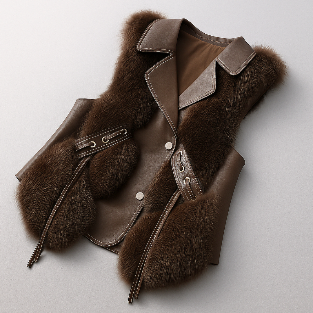 Chaleco de piel noble para invierno