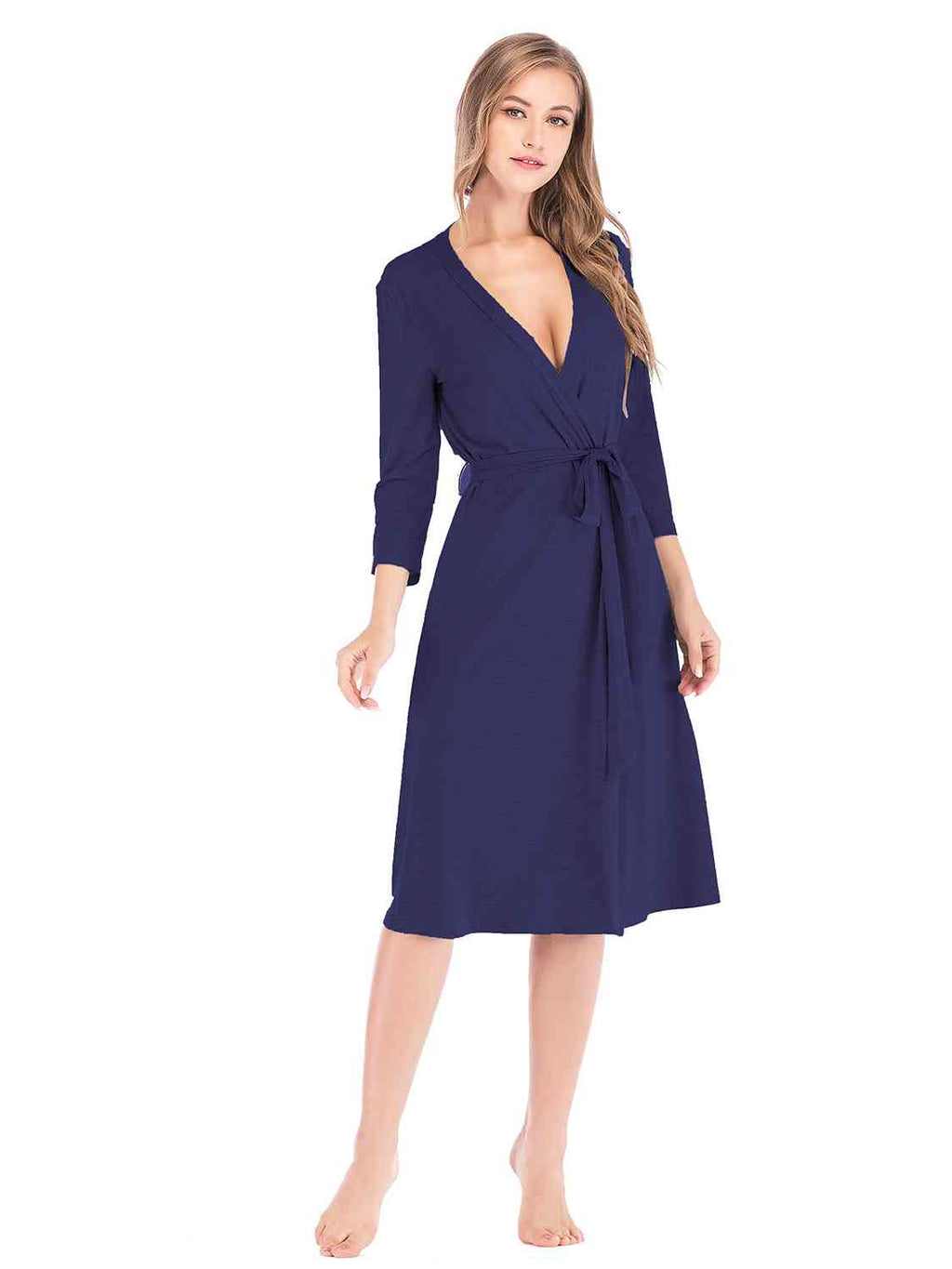 Plunge Tie Front Night Dress  Shop One Place