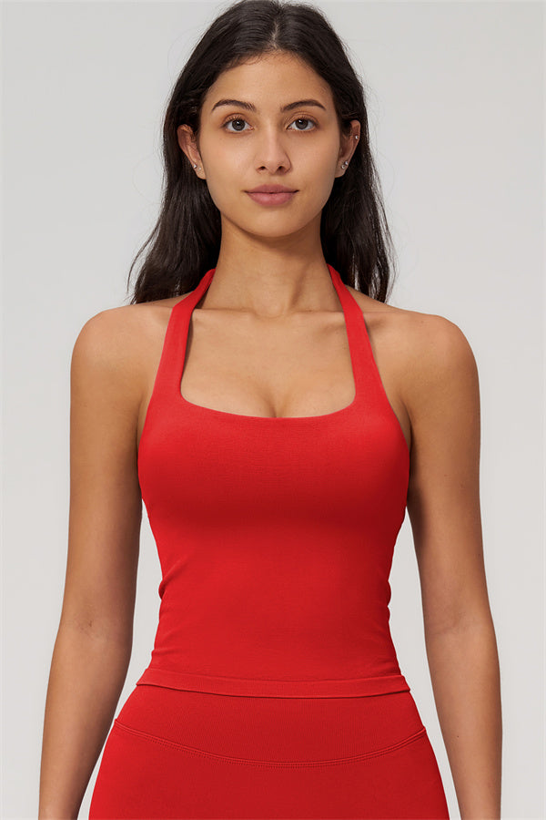 Conjunto Empower de 2 piezas: top corto halter y leggings