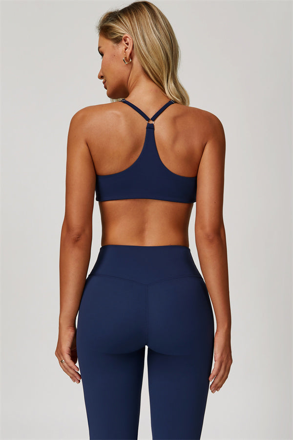 Conjunto Refresh de 2 piezas: sujetador deportivo y leggings acampanados