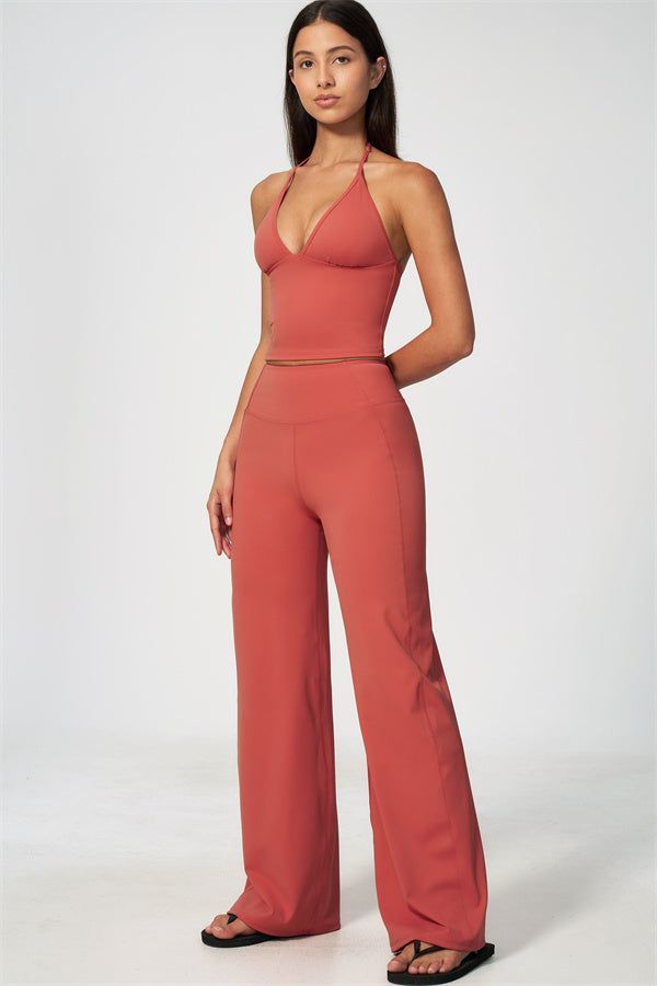 Conjunto RiseFit de 2 piezas: camiseta de tirantes y pantalones de pierna recta