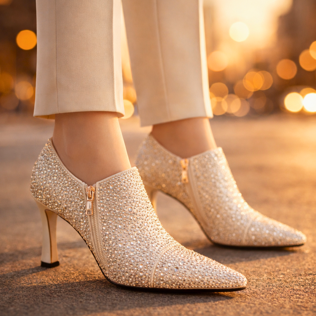 Tacones kitten con pedrería Seraphina