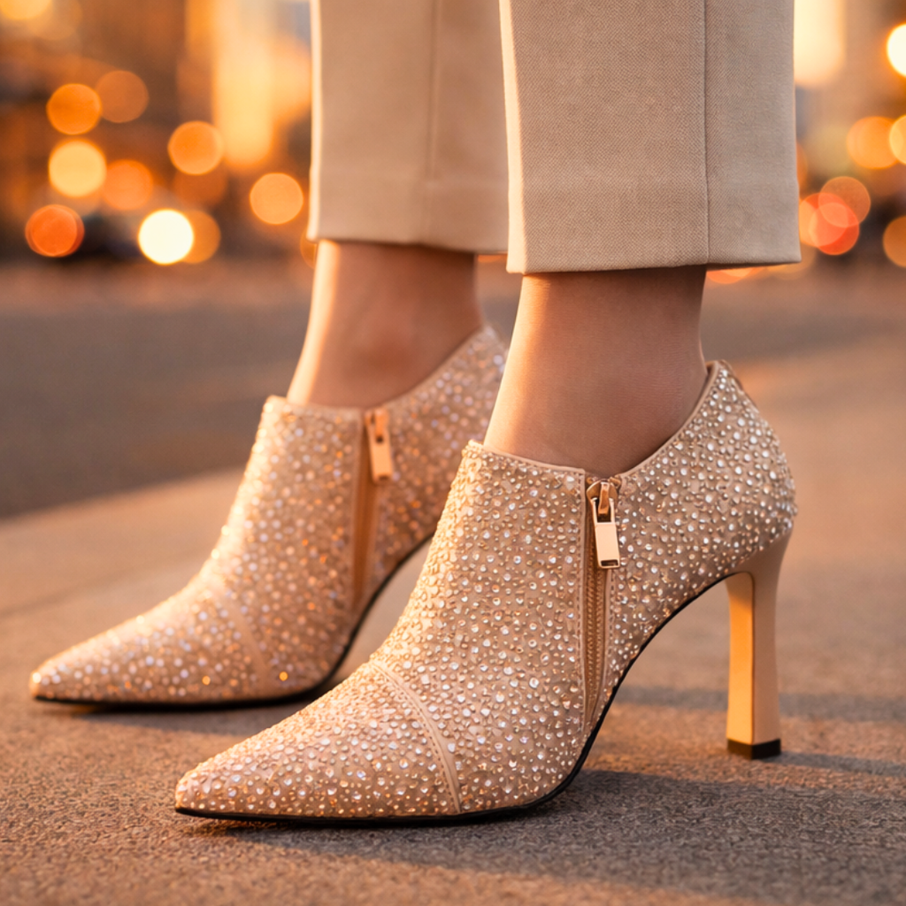 Tacones kitten con pedrería Seraphina