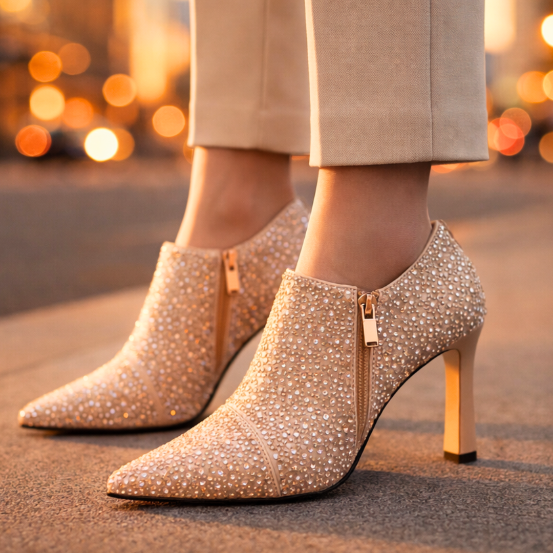 Tacones kitten con pedrería Seraphina