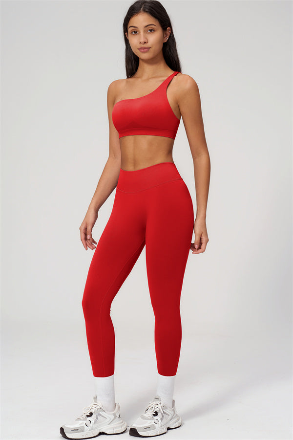 Empower 2-delige set: sportbeha met één schouderband en legging