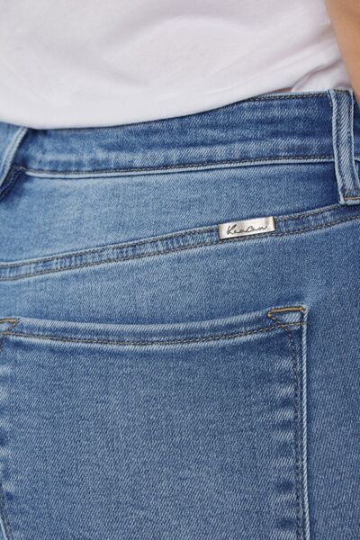 Jeans Kancan de tallas grandes, cintura alta y efecto bigotes de gato
