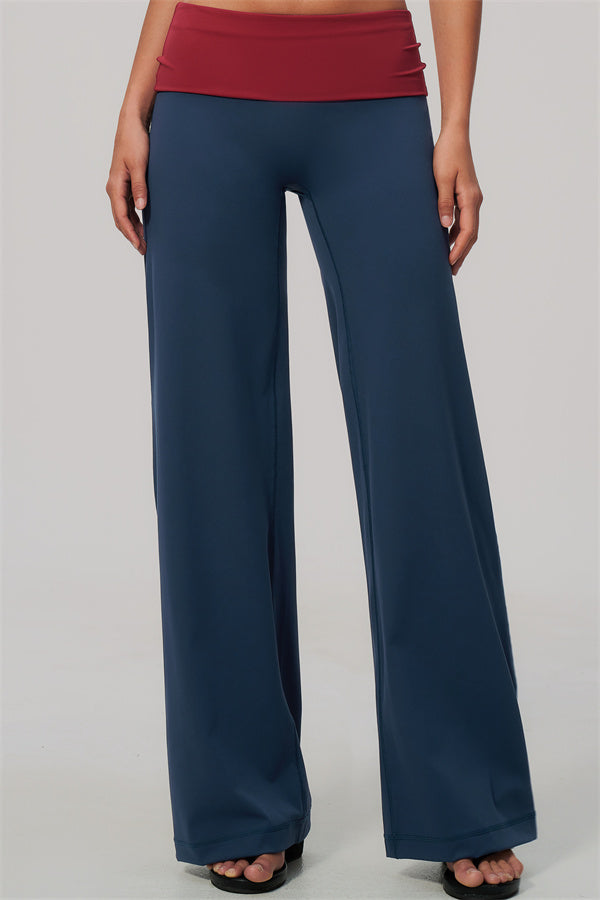 Conjunto de 2 piezas Cascade: camiseta de manga larga y pantalones de pierna recta con bloques de color