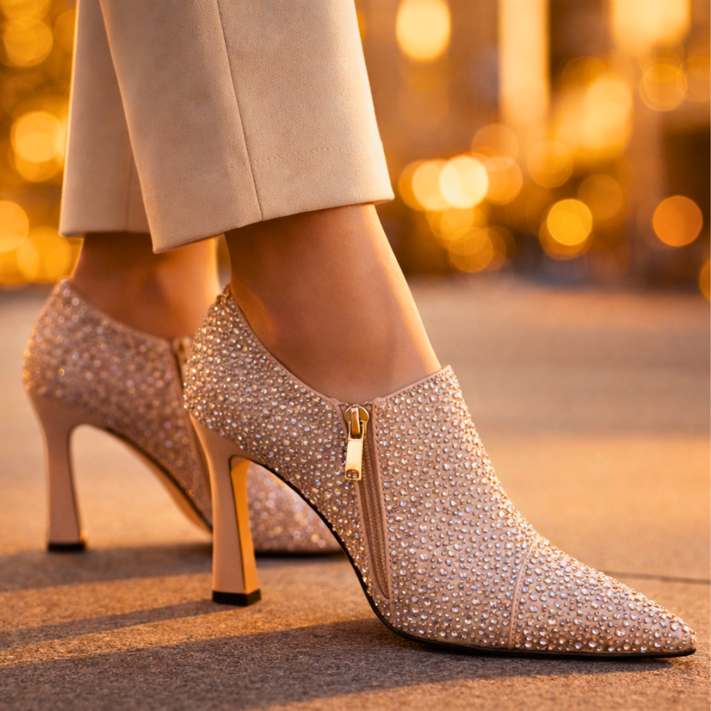 Tacones kitten con pedrería Seraphina
