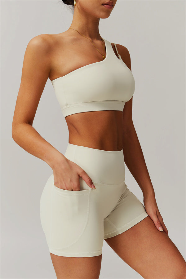 Ensemble 2 pièces Blissful Rose : brassière de sport et short