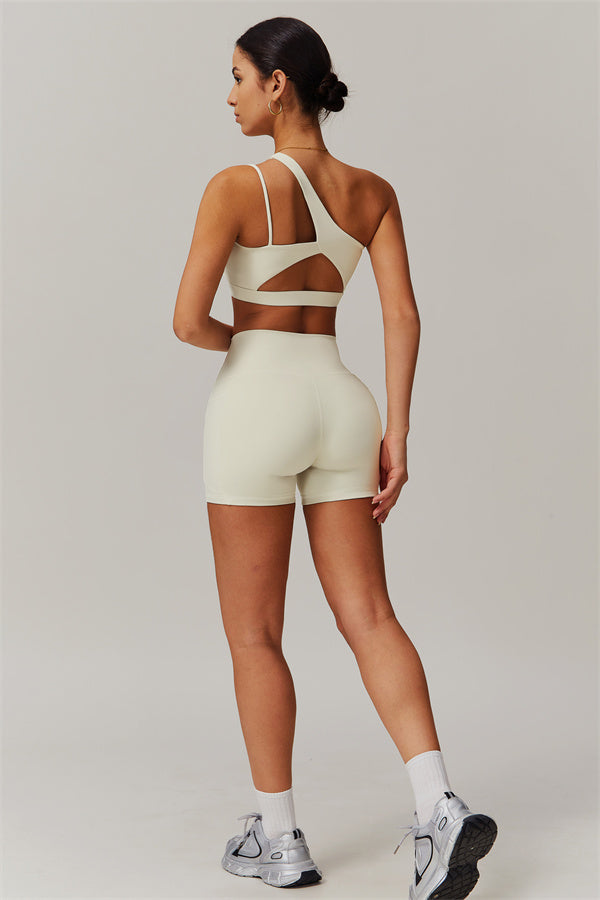 Ensemble 2 pièces Blissful Rose : brassière de sport et short