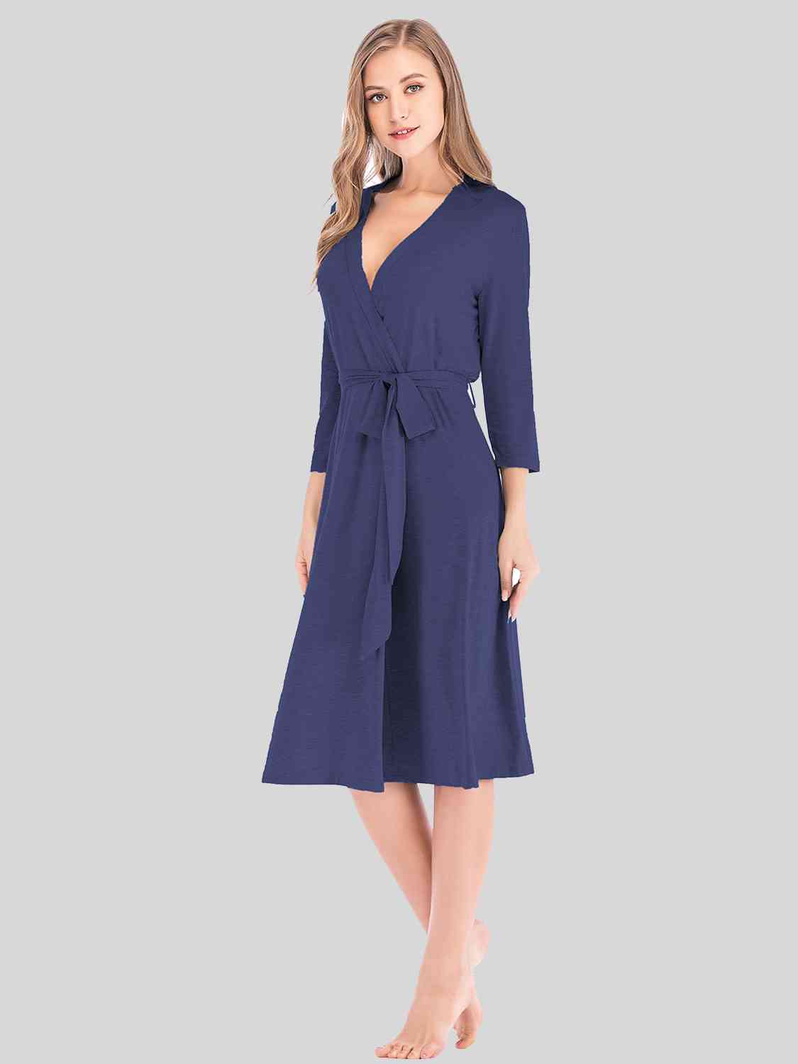 Plunge Tie Front Night Dress  Shop One Place