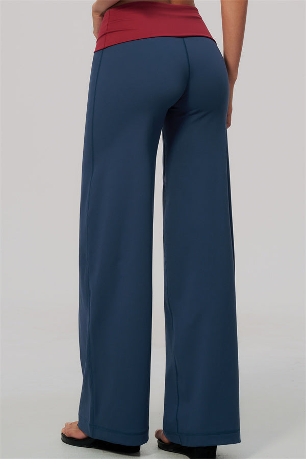 Conjunto de 2 piezas Cascade: camiseta de manga larga y pantalones de pierna recta con bloques de color