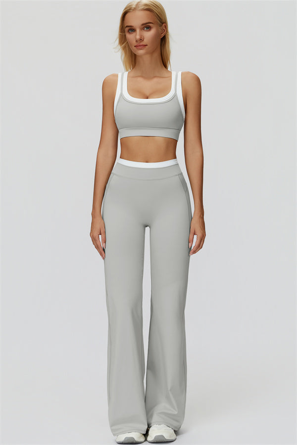 Conjunto Canyon de 2 piezas: sujetador deportivo y leggings acampanados
