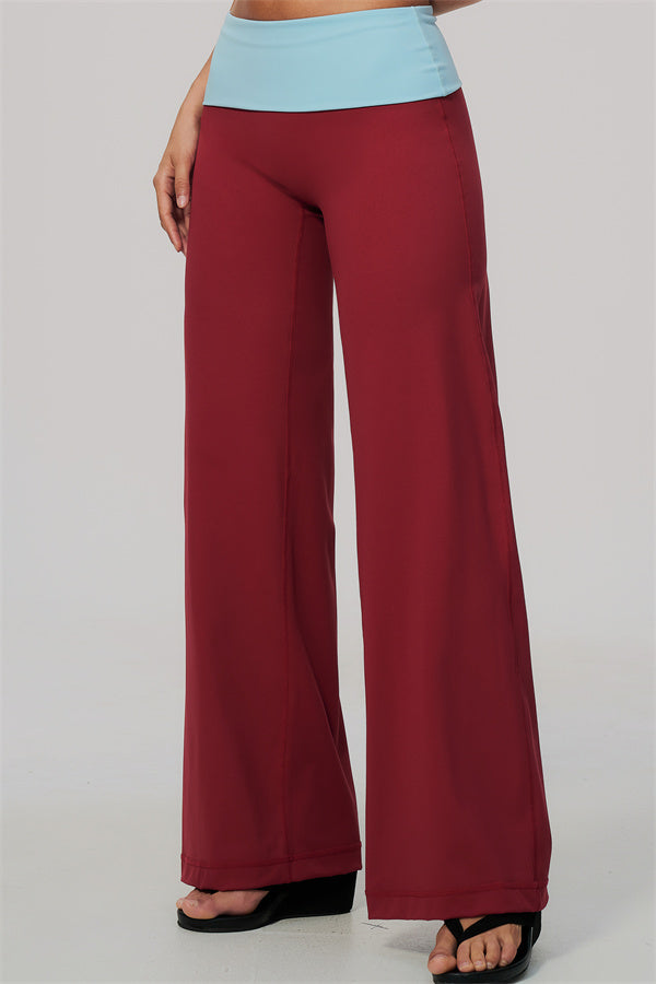 Conjunto de 2 piezas Cascade: camiseta de manga larga y pantalones de pierna recta con bloques de color