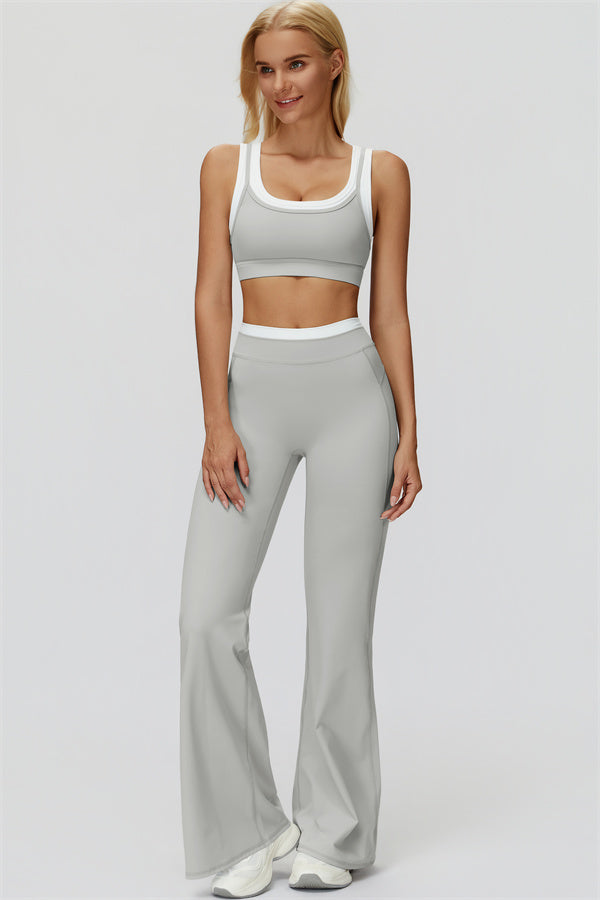 Conjunto Canyon de 2 piezas: sujetador deportivo y leggings acampanados