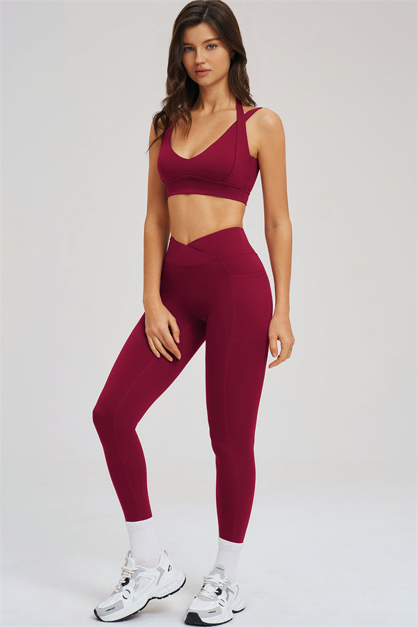 Ensemble 2 pièces Sizzle : brassière de sport et leggings