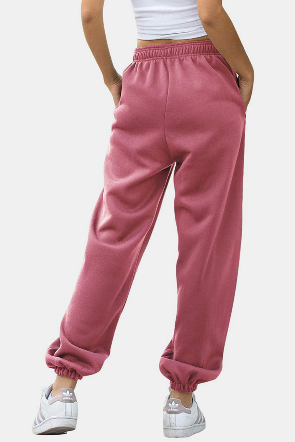 Pantalones jogger con cintura elástica y bolsillos