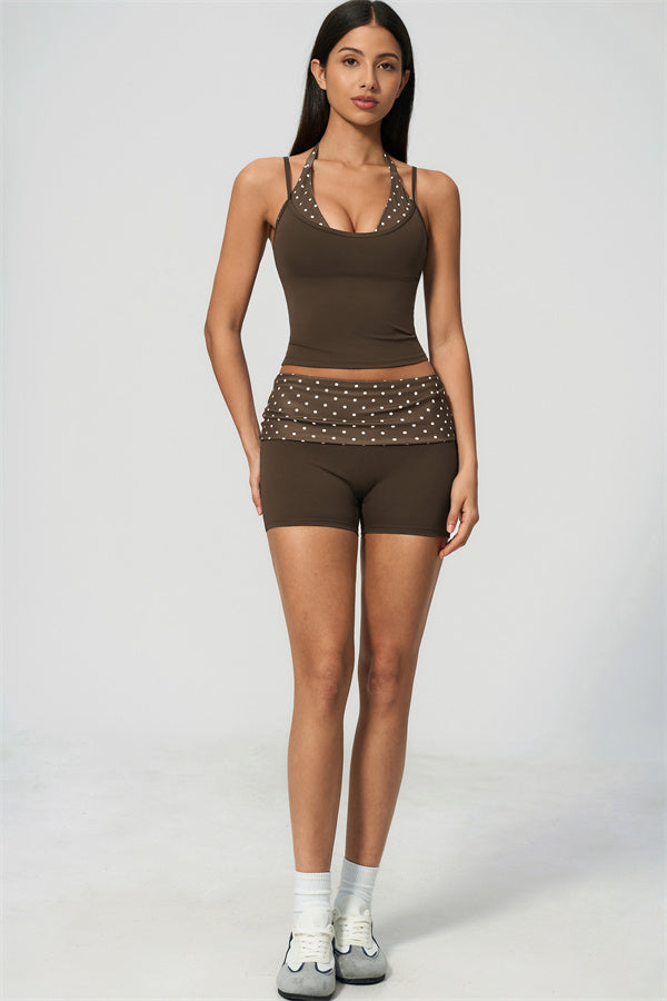 Enliven 2-teiliges Set: Neckholder-Top und Shorts