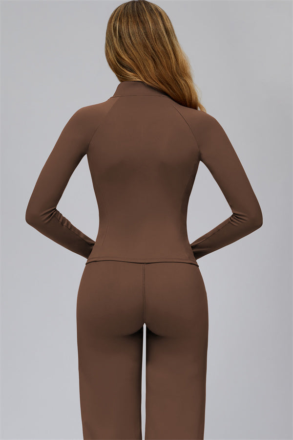 Conjunto de 2 piezas FlexCore Pure: chaqueta con cremallera y leggings acampanados