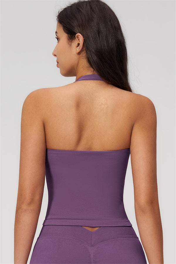Conjunto Empower de 2 piezas: top corto halter y leggings