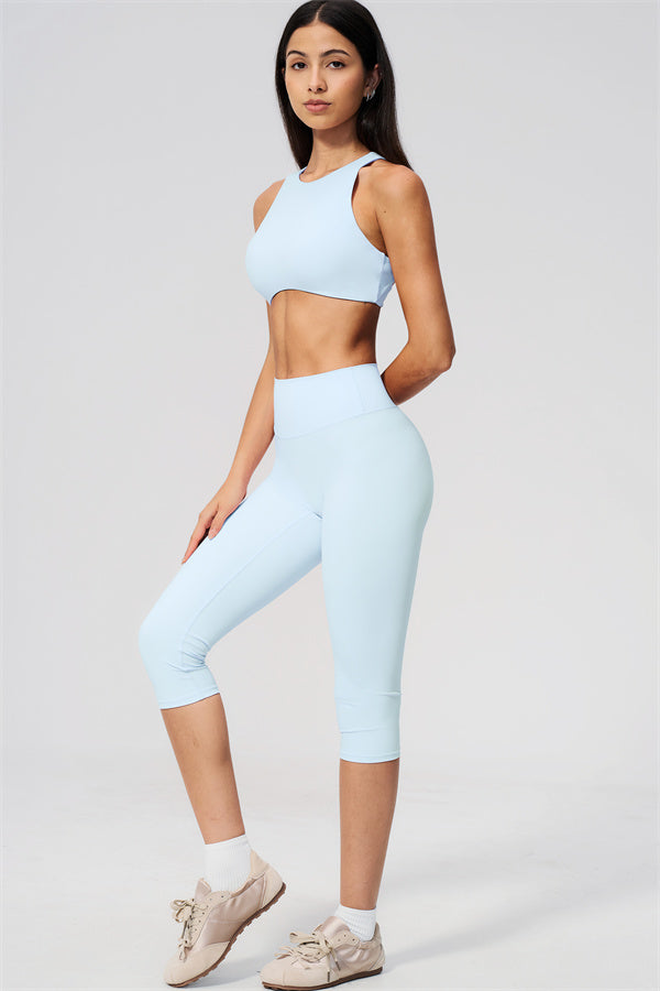 Ensemble 2 pièces Twirl : brassière de sport dos nu et legging corsaire