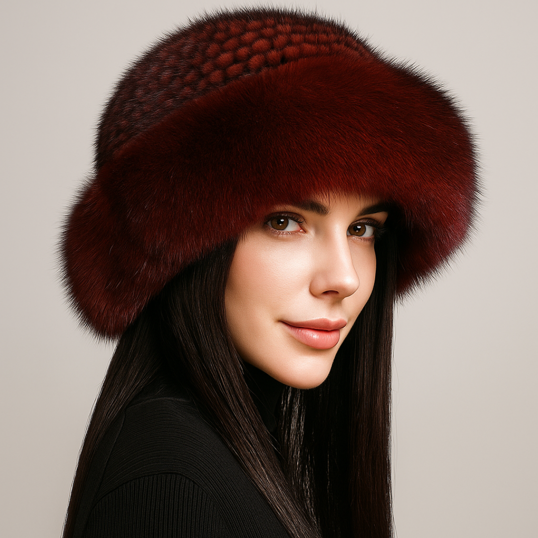 Sombrero de piel de visón Velvet Frost
