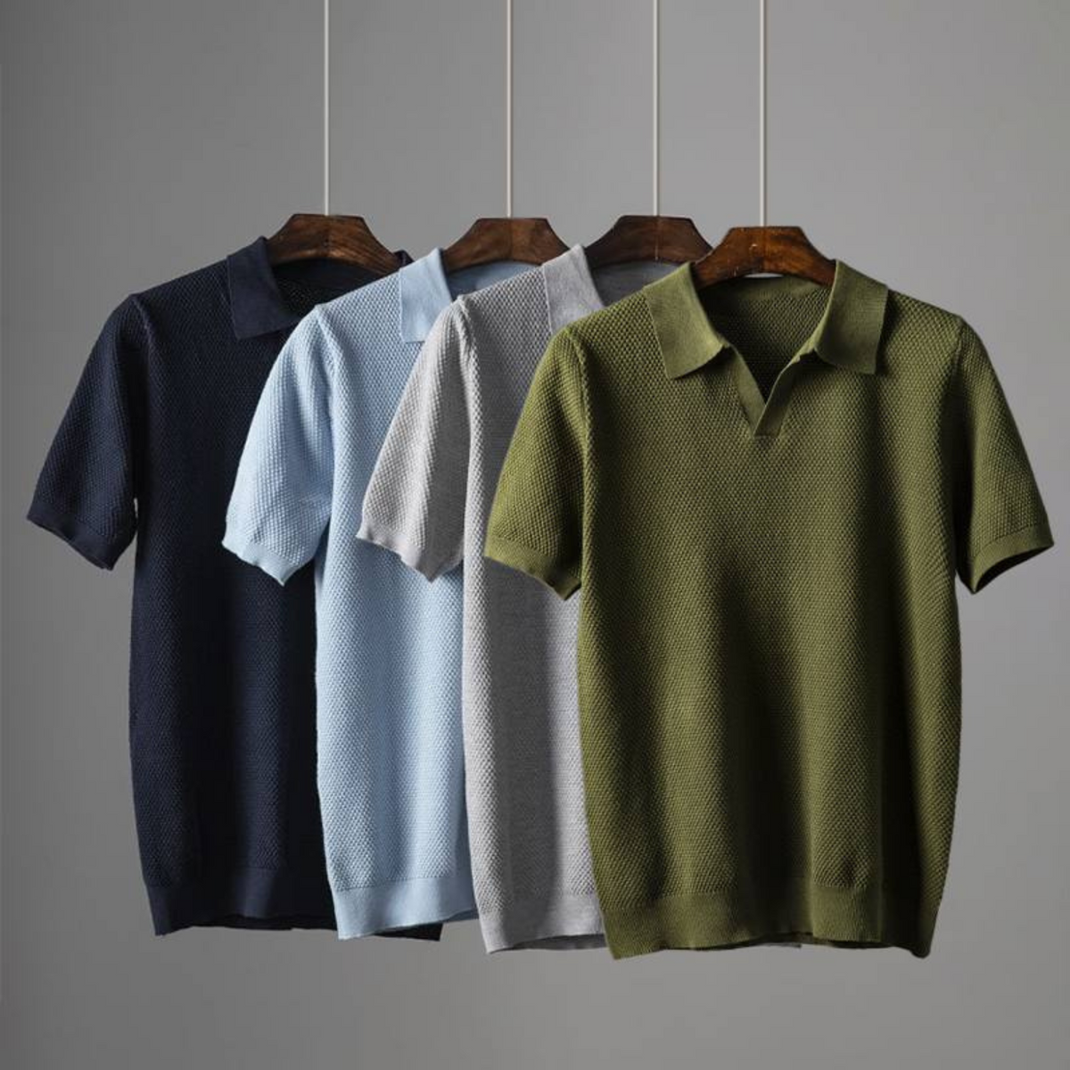 Polo Wesley de punto gofrado