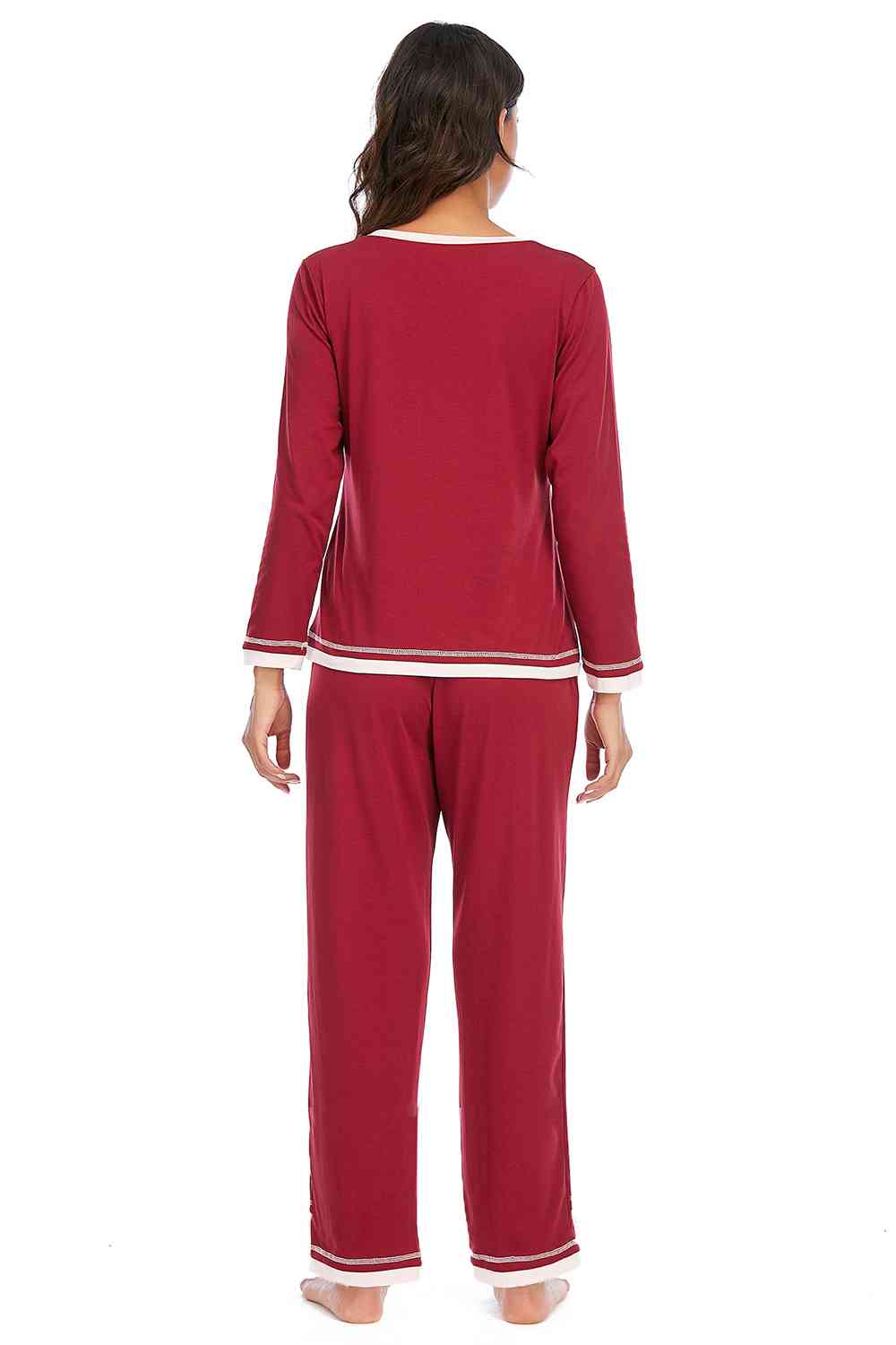 V-Neck Top and Pants Lounge Set  Shop One Place