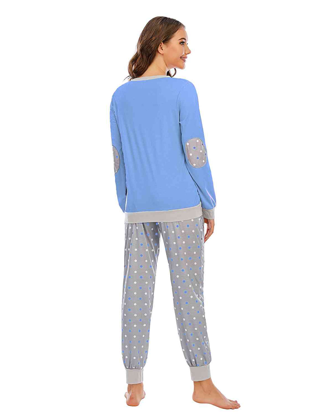 Long Sleeve Top and Polka Dot Pants Set  Shop One Place