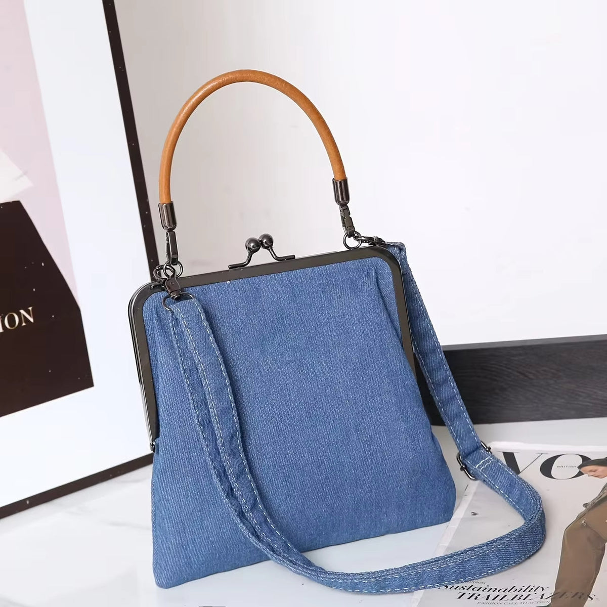 Bolso de hombro de mezclilla
