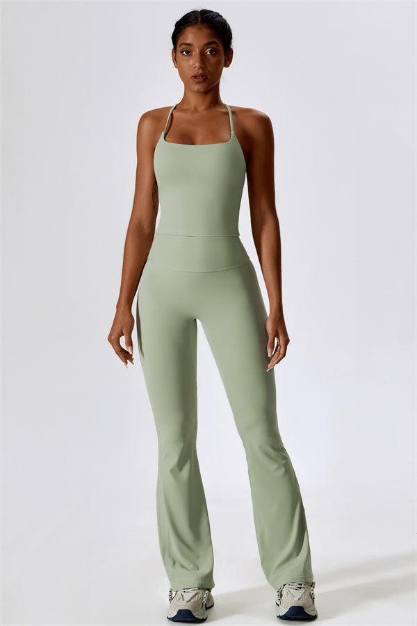 Lily Belle 2-teiliges Set: Sport-BH und ausgestellte Leggings