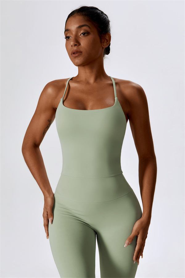 Lily Belle 2-teiliges Set: Sport-BH und ausgestellte Leggings