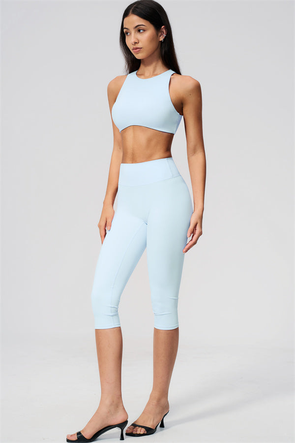 Ensemble 2 pièces Twirl : brassière de sport dos nu et legging corsaire