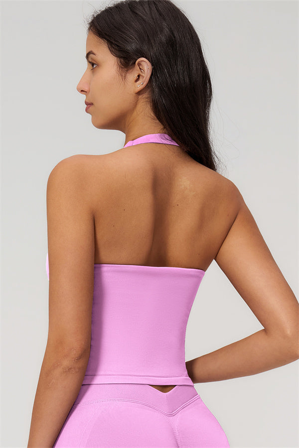 Conjunto Empower de 2 piezas: top corto halter y leggings