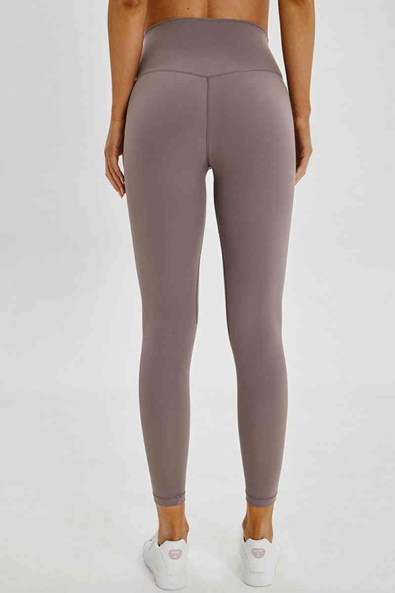 Leggings deportivos de cintura con banda ancha sin costuras