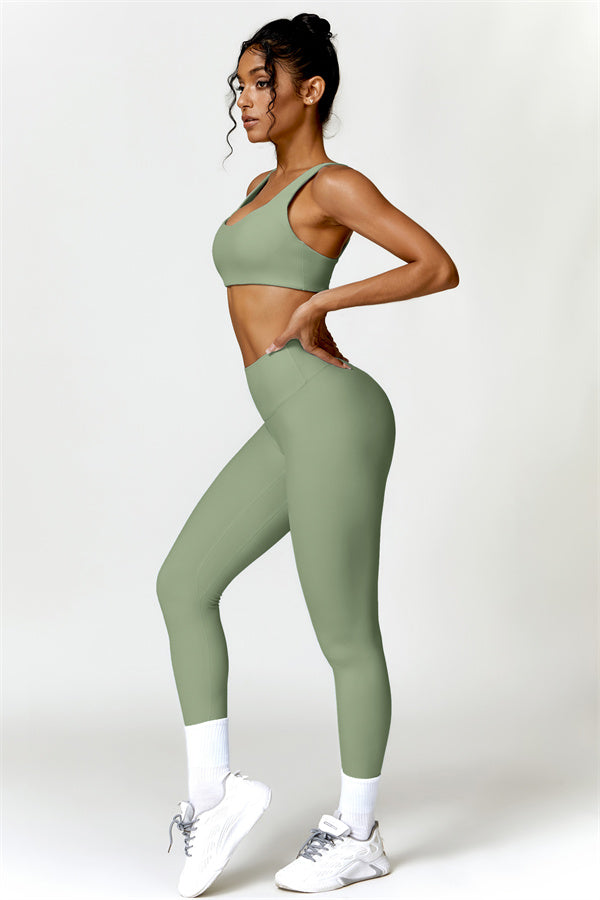 Completo 2 pezzi Olivia: reggiseno sportivo e leggings