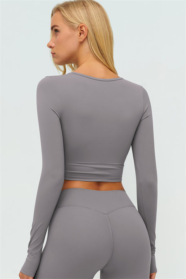Lushness 2-delige set: cropped top met lange mouwen en leggings