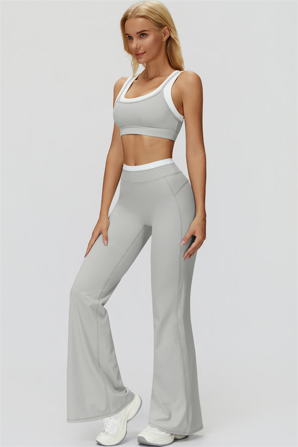 Conjunto Canyon de 2 piezas: sujetador deportivo y leggings acampanados