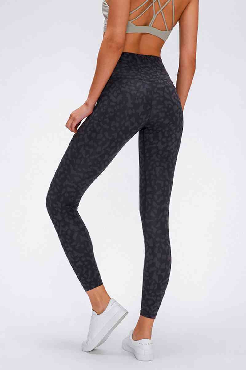 Leggings deportivos de cintura con banda ancha sin costuras