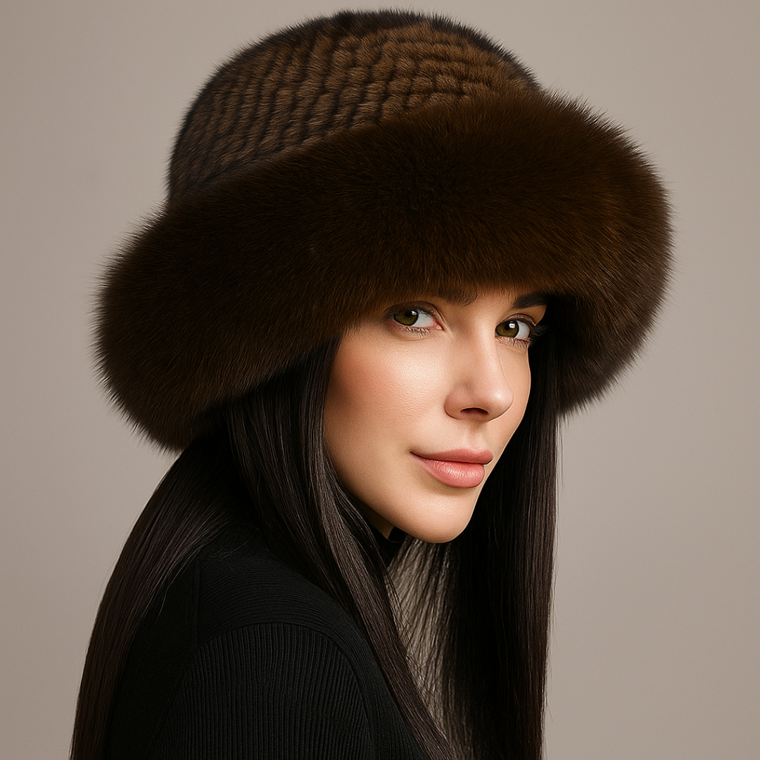 Sombrero de piel de visón Velvet Frost
