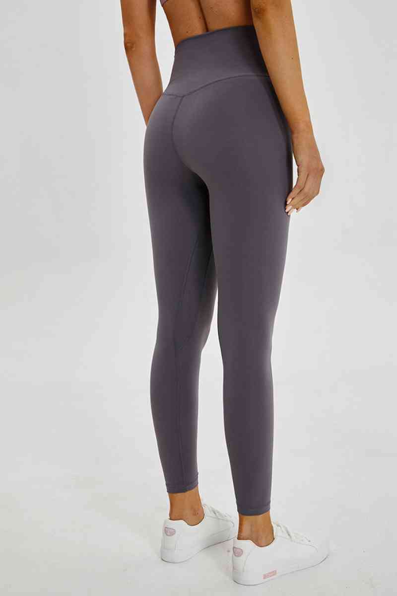 Leggings deportivos de cintura con banda ancha sin costuras