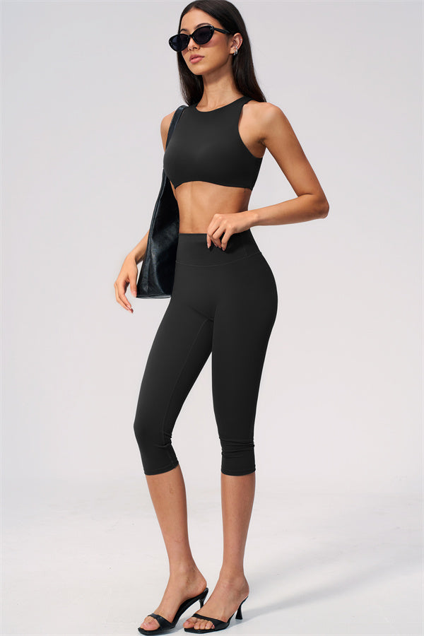 Ensemble 2 pièces Twirl : brassière de sport dos nu et legging corsaire