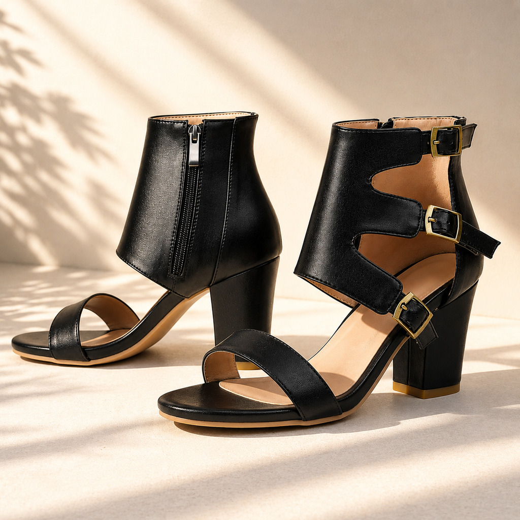 Sandalias Celeste de corte ondulado